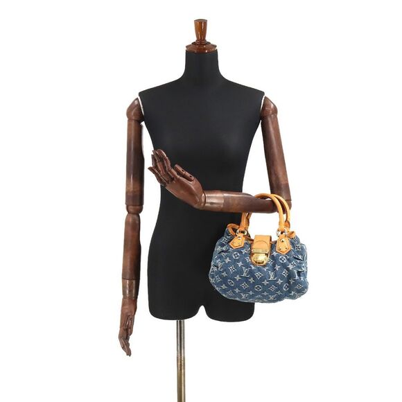 Louis Vuitton Monogram Denim Pleaty Canvas Leather Blue - Picture 9 of 9